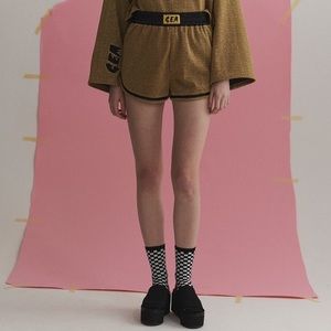 NWT Lazy Oaf G.E.M. Gold Member Shorts